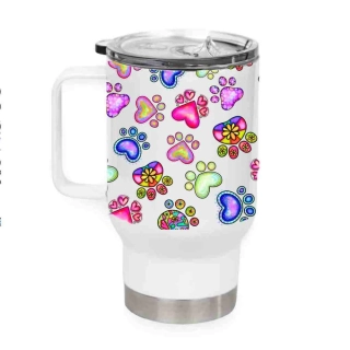 Peštovka Cestovní hrnek 450ml *TLAPKY barevné*