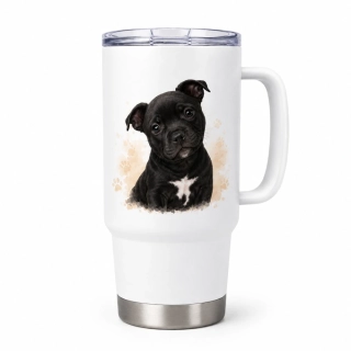 Peštovka Cestovní hrnek 450ml *STAFFBULL štěně*